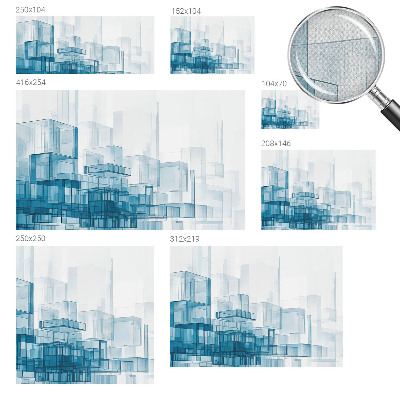 3D fototapetas su geometriniu kubų motyvu