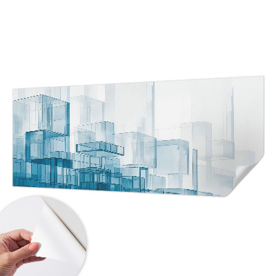 3D fototapetas su geometriniu kubų motyvu