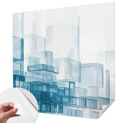 3D fototapetas su geometriniu kubų motyvu