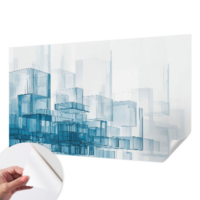 3D fototapetas su geometriniu kubų motyvu
