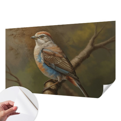 3D fototapetas su paukščių portretu