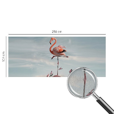 3D fototapetas sienoms su elegantišku flamingu