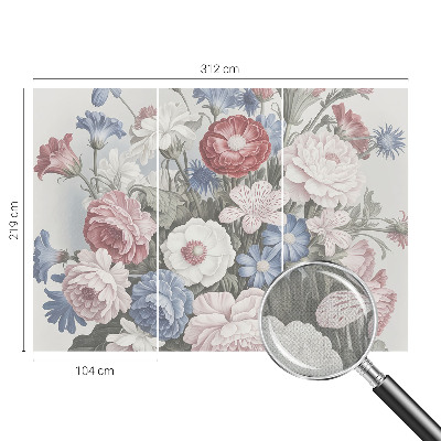 Savaime lipnus fototapetas Spalvingas puokštė