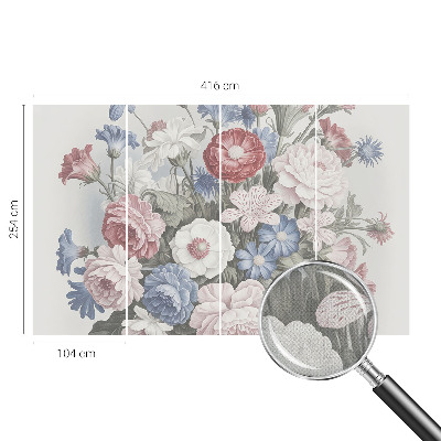 Savaime lipnus fototapetas Spalvingas puokštė