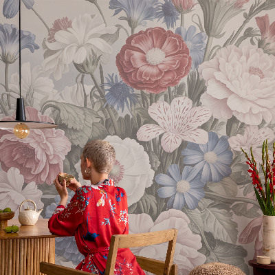 Savaime lipnus fototapetas Spalvingas puokštė