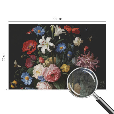 Savaime lipnus fototapetas Blomster med insecter