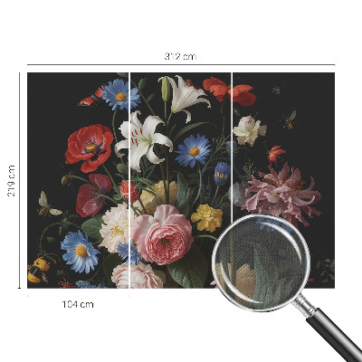 Savaime lipnus fototapetas Blomster med insecter