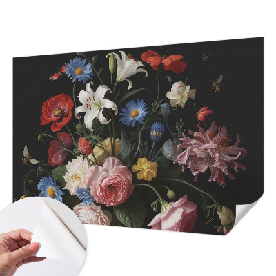 Savaime lipnus fototapetas Blomster med insecter