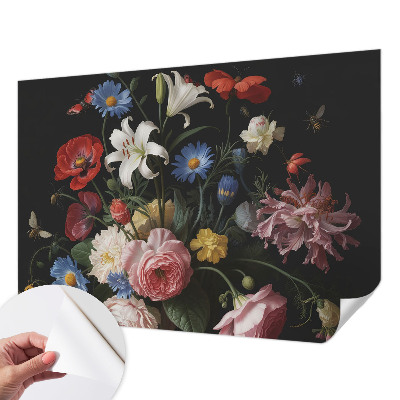 Savaime lipnus fototapetas Blomster med insecter