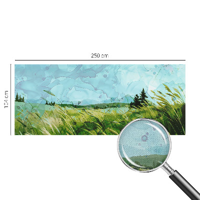 3D fototapetas sienoms su žalio kraštovaizdžio motyvu