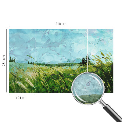 3D fototapetas sienoms Žaliasis kraštovaizdis