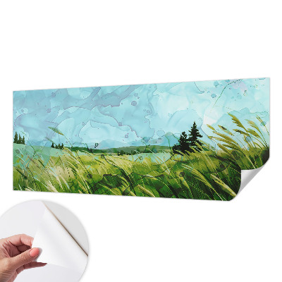 3D fototapetas sienoms su žalio kraštovaizdžio motyvu
