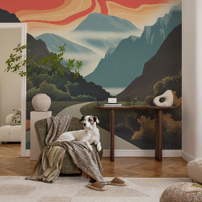 3D fototapetas Bjergeventyras