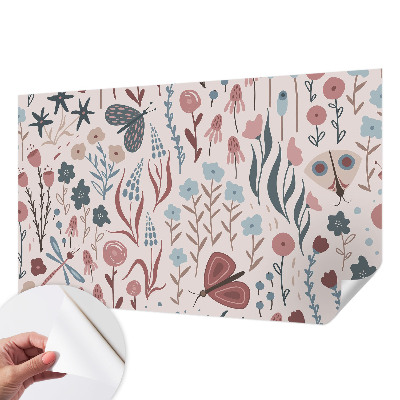 3D fototapetas sienoms su Blomsterio vabzdžių motyvu