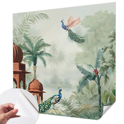 Savaime lipnus fototapetas su pavo motyvu