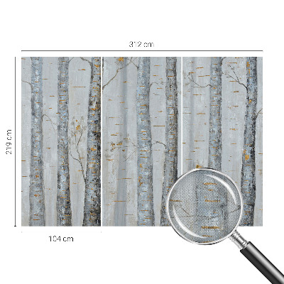 Fototapetai su beržų medžių motyvu