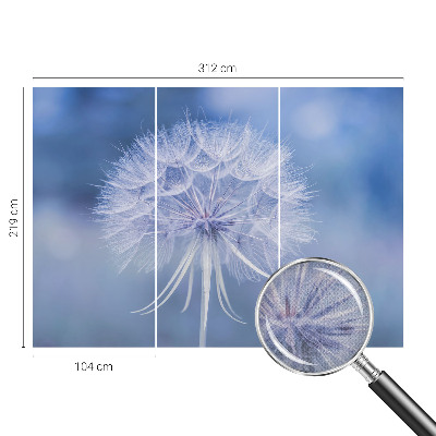 3D fototapetas su mėlynu delikateso motyvu