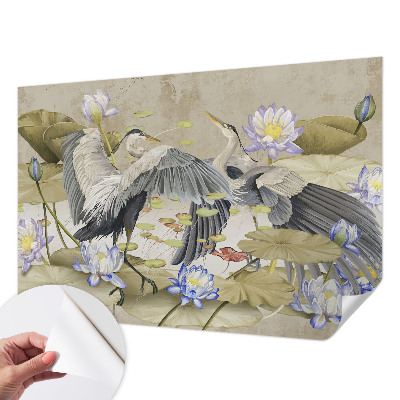 Tapetai Fugle og liljer