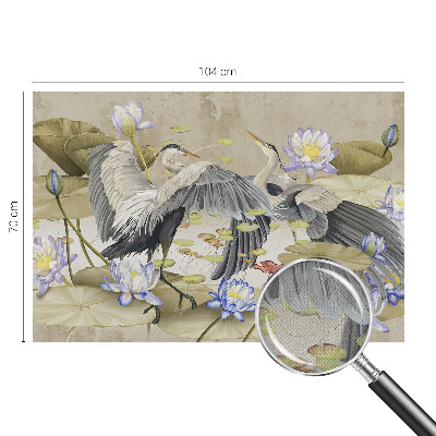 Tapetai Fugle og liljer