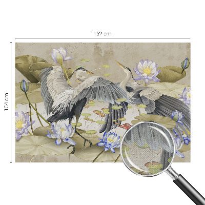 Tapetai Fugle og liljer