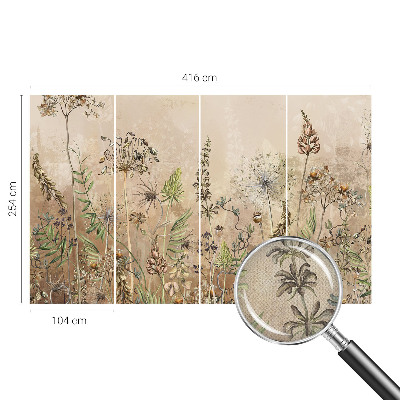3D fototapetas su Rustikke Bloomster raštu