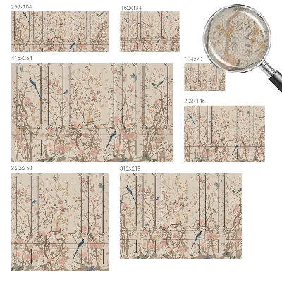 3D fototapetas Vištienos ir gėlių