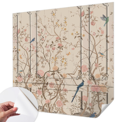 3D fototapetas Vištienos ir gėlių