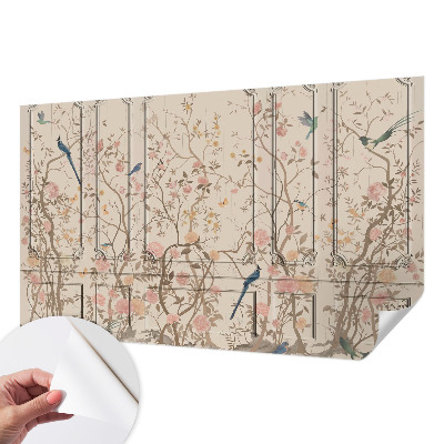 3D fototapetas Vištienos ir gėlių