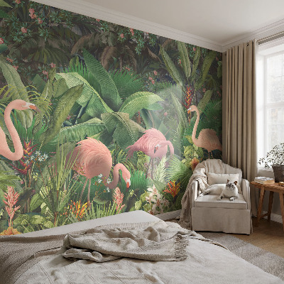 Fototapetas vaikams su rožiniu flamingu