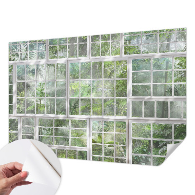 3D fototapetas sienoms su žalios spalvos skova