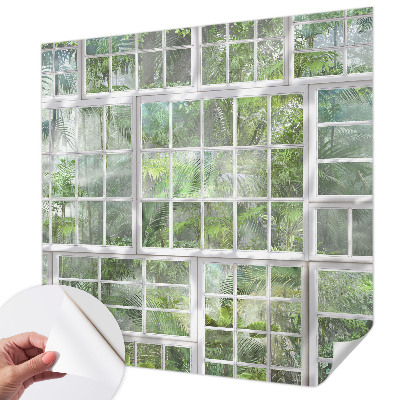 3D fototapetas sienoms su žalios spalvos skova