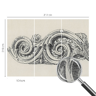 3D fototapetas su augalų motyvais