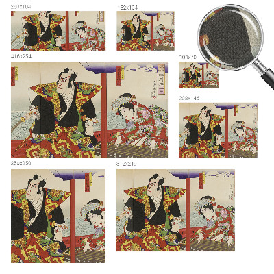 3D fototapetas sienoms su Japonijos teatro motyvu