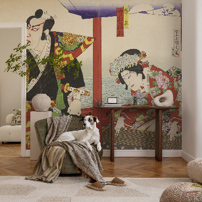 3D fototapetas sienoms su Japonijos teatro motyvu