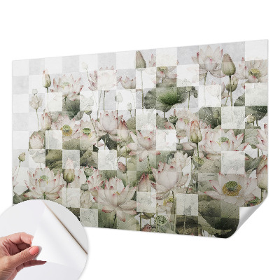Fototapetai su lotoso žiedų raštais
