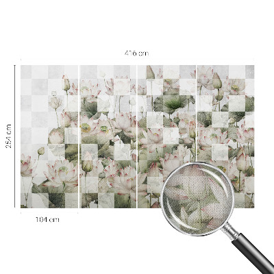 Fototapetai su lotoso žiedų raštais