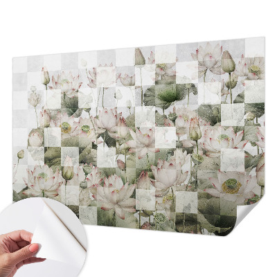 Fototapetai su lotoso žiedų raštais
