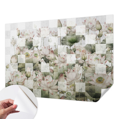 Fototapetai su lotoso žiedų raštais