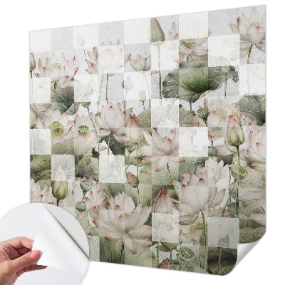 Fototapetai su lotoso žiedų raštais