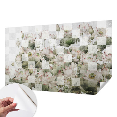 Fototapetai su lotoso žiedų raštais
