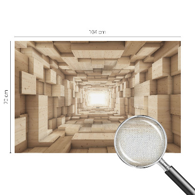 3D fototapetas su mediniu tuneliu