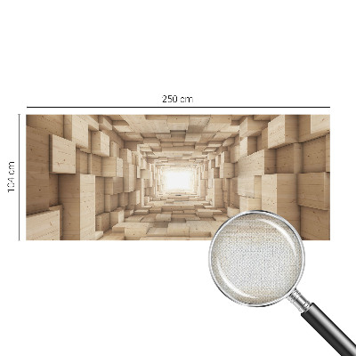 3D fototapetas su mediniu tuneliu