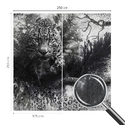 Savaime lipnus fototapetas su abstrakčiu leopardžio raštu