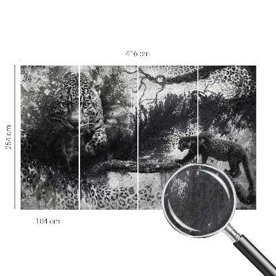 Savaime lipnus fototapetas su abstrakčiu leopardžio raštu