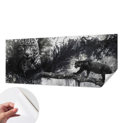 Savaime lipnus fototapetas su abstrakčiu leopardžio raštu