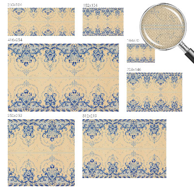 3D fototapetas sienoms Mėlynas ornamentuotojas