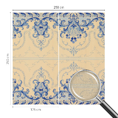 3D fototapetas sienoms mėlynas ornamentinis raštas