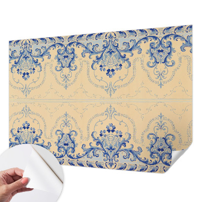 3D fototapetas sienoms Mėlynas ornamentuotojas