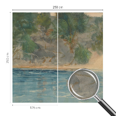 3D fototapetas sienoms su tropikų kyšulio motyvu
