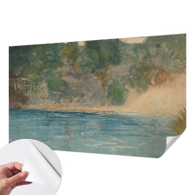 3D fototapetas sienoms su tropikų kyšulio motyvu